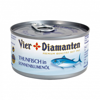 Vier Diamanten Thunfisch in Sonnenblumenöl